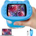 Microscope for Kids, 2.4 Inch Digital Microscope with 1000X Magnification, Handheld Camera Mini Pocket Magnifying Glass, Educational Christmas Birthday Gifts Toys for Ages 3+, Blue