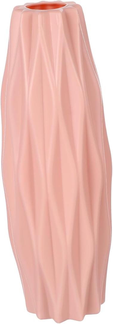 SUPVOX Pink Vase Nordic Modern Flower Vase for Bouquets and Greenery | 8.26 Inch Desktop Container for Fresh Flowers, Home Decor, Office Styling, Minimalist Interiors, Elegant Tabletop Displays