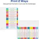 4 x Avery Jan-Dec Customizable Table of Contents Dividers for 3 Ring Binders, 12-Tab Set, Multicolor, 1 Set (11847) (One Size)