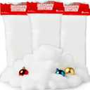 3 Pack Fake Snow Fluff Sheet  45 sqft Fluffy Cotton-Like Christmas Snow for Mantle, Tabletop, Winter Village, Tree Base & Nativity Display Decoration