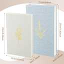 Cinnvoice Set of 2 Aesthetic Decorative Books Linen Boxes Enhance Your Coffee Table Bookshelf Mantle Decor Beautiful Fake Faux Books for Vintage Home Decoration Photo Storage(Baby Blue Beige)