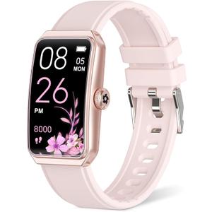 Fitness Tracker with 24/7 Heart Rate, Blood Oxygen, Sleep Tracker, Waterproof Fitness Watch, Activity Tracker with Step Tracker for Women Men (Pink)