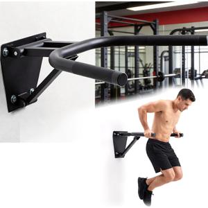 Zonon Wall Mount Dip Station Dip Bar Heavy Duty Wall Mount Pull up Bar for Home Gym Power Strength Training Workouts L Sits Knee Raises Gymnastics and Upper Body Fitness Training Max Capacity 400 lb