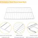 Allstare WB48X20249 Oven Rack Replacement Parts for GE Stove Oven Parts Oven Shelf 304 Stainless Steel 23.7 x 16 Inches Hotpoint General Electric Gas Range Toaster Oven Baking Wire Rack Rack-Flat