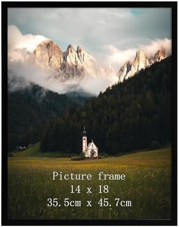 Giftgarden 14x18 Picture Frame Black, 14 by 18 Thin Poster Photo Frame for Wall Display, Single