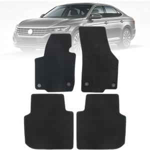 GXARTS Waterproof Car Floor Mats Carpet Full Set Compatible with Volkswagen Passat 2012 2013 2014 2015 2016 2017 2018 2019 | All-Weather Protect，with Anti-Slip Backing