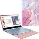 Fintie Sleeve Case for 14" ASUS Chromebook Flip C433TA / ASUS Chromebook C425 / Lenovo Yoga Slim 7 14IIL05 / Dell Latitude 7410 7420 - Premium PU Leather Portfolio Book Cover, Glittering Marble