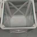 HD Designs Small Metal & Wood Lantern - White