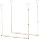 STORAGE MANIAC Adjustable Closet Rod Hanging Clothes Heavy Duty Closet Extender Hanging Rod Space-Saving Clothes Hanging Bar Double Closet Hanging Rod Hanging Closet Organizer Closet Bar,2 Pack White