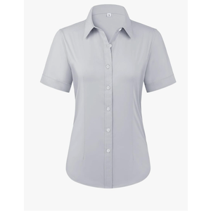 siliteelon Womens Stain Shield Dress Shirts Wrinkle Free Short Sleeve Solid Tops Blouses Button Down Shirts Size S siliteelon Womens Stain Shield Dress Shirts Wrinkle Free Short Sleeve Solid Tops Blouses Button Down Shirts Size S