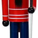 Ice Hockey Player Nutcracker Christmas Decorations - 14 Inch Handmade Wooden Figures with Hockey Stick Helmet Skates for Mantle Shelf Tabletop Home Christmas Holiday Ornaments Gifts