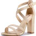 IDIFU Women's Chunky High Heel Sandal Strappy Open Toe Ankle Strap Dress Shoes for Women Bridesmaid Ladies in Wedding Bridal Evening Homecoming Prom (8)