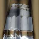 Nervure 350PCS Purple Plastic Plates - Disposable Purple Gold Party Plates & Pre Rolled Napkins with Cutlery for 50 Guests, 100Plates, 150 Silverware, 50 Cups, 50 Napkin for Wedding & Party & Bridal