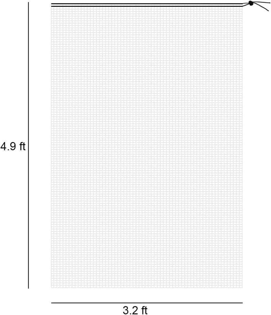 Alpurple 2 Pcs Insect Bird Barrier Netting Mesh with Drawstring- 4.9 x 3.2 Ft Garden Bug Netting Plant Cover- Fruit Tree Net for Protect Plant Fruits Citrus Flower from Insect Bird Eating