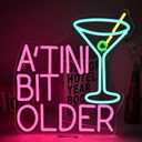 A'TINI BIT OLDER Neon Sign Dimmable Light Up Signs for Pub Store Man Cave Room Martini Bar Neon Sign for Wall Decor USB Powered
