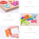Wooden Puzzles for Toddlers, 3pack Alphabet Shape Puzzles for Kids 3 Wooden Montessori Toddler Alphabet Number Shape for Kids 3 Years Old Boys & Girls