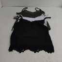 3 Pcs Women's Long Lace Tank Tops lace Camisole Patchwork Tops for Women (X-Large, Black, White, Gray,)