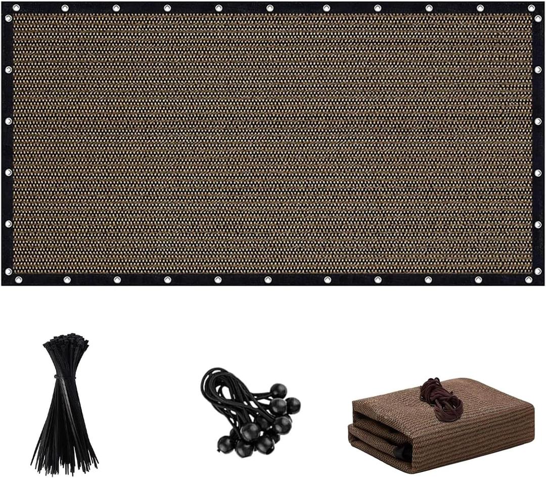 90% Sun Shade Cloth with Grommets, 12 X 20 FT Pergola Shade Cover, Mesh Tarp Sun Screen for Patio, Outdoor, Garden, Backyard
