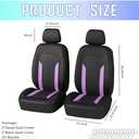 4PCS Cooling Car Seat Covers,Breathable Front Seat Covers with Mesh Construction and Foam Padding,Car Seat Protector to Reduce Back Sweating,Universal Car Interior for Car SUV (Purple)