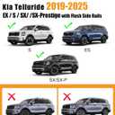 KINGGERI 330lbs Roof Rack Cross Bars Fit for Kia Telluride 2019 2020 2021 2022 2023 2024 2025 2026 EX S SX SX-Prestige, Lockable Heavy Duty Aluminum Roof Rails Crossbars (Not for LX, X-Line or X-Pro)