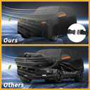 Car Cover Waterproof All Weather Sun Rain Protection Full Exterior Cover for Kia Telluride Black with Left Side Zippers