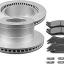 SCITOO Rear 13.85" Brake Pads and Rotors Kits Fit For Dodge Ram 1500 2006-2008,For Ram 2500 2003-2008,For Ram 3500 2003-2008