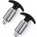 2 Pcs Steel Handle Locking Spring Loaded Pull Pin T Knob Spring Plunger Loaded Pull Pop Pin Shank Knob Plastic Handle for Welding Shelve Industrial Rack System Fitness 3.15 Inch (1/2 Inch)