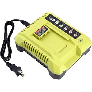 Replacement for Ryobi 40V Battery Charger, OP401 Charger Compatible with Ryobi 40V Lithium Battery OP4040 OP4050 OP4050A OP40601 OP4026 OP4015 OP4030 Fast Charger