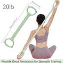 Figure 8 Workout Resistance Band - 3 Elasticities Optional 20 30 40lb, Thicker Durable Arm Back Shoulder Exercise Elastic Rope Yoga Straps Pilates Flexbands, Physical Therapy Stretch Bands