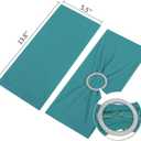 25 x Peomeise 25pcs Turquoise Spandex Chair Sashes with Buckle Slider for Wedding, Party Decoration