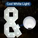 Marquee Letters 4 Feet Tall Large Light Up Letters Baby Shower Decorations Wedding Engagement Proposal White Party Decorations Mr and Mrs Sign Big Cardboard Backdrop &