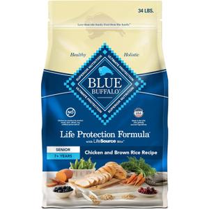 Blue Buffalo Life Protection Formula Natural Senior Dry Dog Food, Chicken and Brown Rice 34-lb (34 Pound (Pack of 1))
