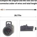 15716 234-4071 O2 Oxygen Sensor Air Fuel Ratio Upstream Downstream Compatible for Expedition Explorer F-150 Mustang Econoline Ranger Taurus Thunderbird 2Pcs