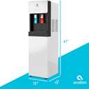 Avalon Bottom Loading Water Cooler Dispenser - Hot & Cold Water, Child Safety Lock, Innovative Slim Design, Holds 3 or 5 Gallon Bottles - UL Listed- White