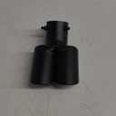 Dual Exhaust Tips, Stainless Steel Double Outlet Car Muffler Tail Tip Exhaust Curved Type Tailpipe Tip 63mm/2.5" Inlet Bolt-on Exhaust Tip Bevel Port (Curved,Matte Black)