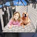 URPOWER 2026 Upgraded Back Seat Extender for Dogs - Large Hard Bottom Dog Car Seat Cover Holds 550lbs, Waterproof Dog Hammock Pet Bed with High-Density Foam Non-Slip Backseat Protector