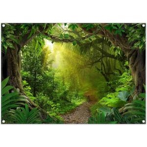 7x5ft Jungle Forest Photography Backdrop Tropical Rainforest Natural Scenery Background Safari Kids Adults Party Decoration Photo Booth Props