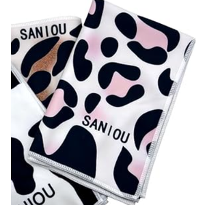 Magic Self-Adhesive Cosmetic Makeup Storage Bag for Travelling, Protectable Travelling Organizer, Easy-Packing Cosmetic Bag Magic Patch Cloth, Camera Lens Protection Wrap, Camera Bag, (Pink Leopard, 2 Packs)