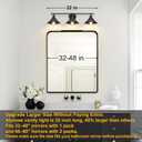 32" Upgrade Black Bathroom Light Fixture, 3-Light Vanity Lights for Bathroom Light Fixtures Rustic Matte Black Farmhouse Vanity Light, Industrial Modern Vanity lighting fixtures over Mirror Sconce