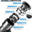 TAILONZ PNEUMATIC Male Elbow 10mm Tube OD x 1/8 Inch NPT Thread 90 Push to Connect Fittings PL10-N1 (Pack of 10)