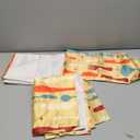 Vintage Yellow Kitchen Window Curtains Valance and Tier Set 36 Inch, Knife and Forks Rustic Rod Pocket Short Tier Curtain for Bathroom, Cartoon Small Cafe Drapes for Kitchen Decor