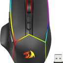 Redragon Wireless Gaming Mouse, Tri-Mode 2.4G/USB-C/Bluetooth Ergonomic Mouse Gaming, 8000 DPI, RGB Backlit Programmable Wireless Mouse, Rechargeable, 250 Hrs for Laptop PC Mac, M814