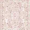 Vhong Pink Area Rugs Washable Boho Vintage Modern Neutral Large Carpet 5×7 High Traffic Rugs for Dinning Room Living Room Bedroom Girls' Room Nursery Room Non Slip