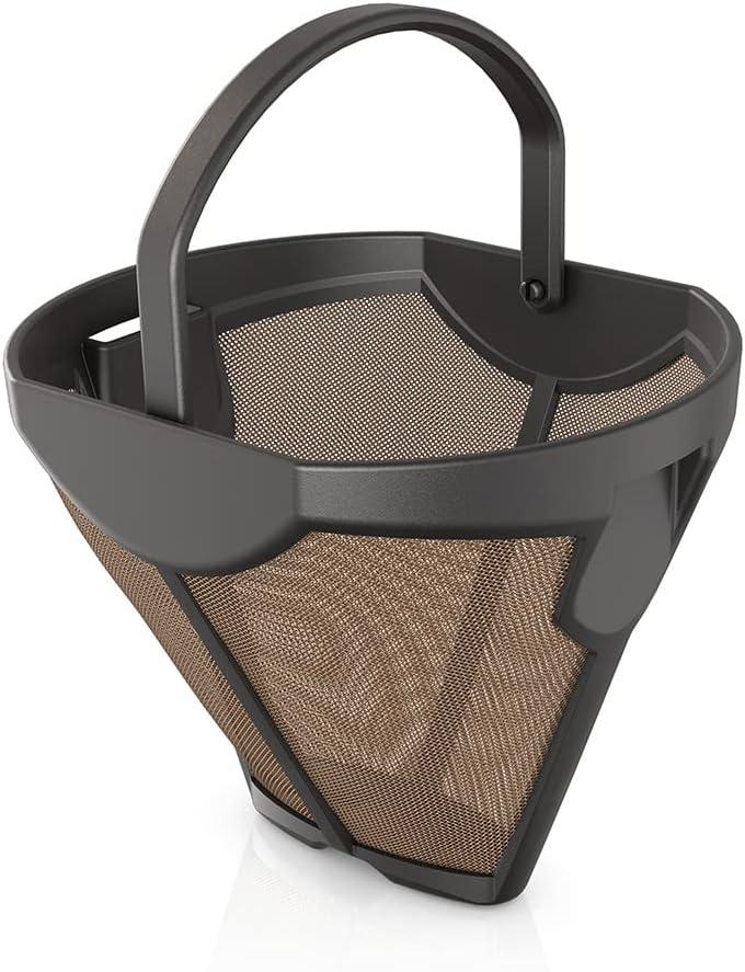 Ninja 134KKW300 Coffee Permanent Filter for CFP Dual Brew Models, Gold Tone Filter, Black 4.82'' x 4.17'' x 3.93''