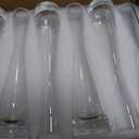 Hewory Glass Bud Vases for Centerpieces Set of 36, Handmade Modern Clear Small Skinny Decorative Single Flower Vase, Minimalist Slim Floral Vase for Home Wedding Party Events Table Decor, 9.64"