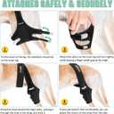 Dog Knee Brace for Torn ACL Hind Leg, Rear Leg Cruciate Ligament Braces for Dogs, Strong Support to Reduce Joint Pain and Muscle Sore, with Side Stabilizers for Back Leg, X-Small