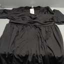 Plus Size Formal Dresses - V Neck Flutter Sleeves Evening Gowns Bridesmaid Wedding Guest Chiffon Long Maxi Dress (Black, XXL)