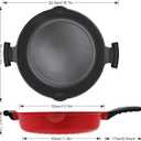 14-Inch Large Deep Frying Pan Skillet with Lid, 5-Quart Non stick Saute Pan, 2-In-1 Nonstick Saut Pan Everyday Pan with Lid, Compatible with All Stoves, PTFE & PFAS-Free