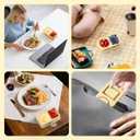 4 Pack Reusable Silicone Snack Containers with Lids, Double Compartment Snackle Containers, Salad Sauce Seasoning Container, Small Mini Kids Food Snack Boxs for Travel, Office, Picnic