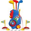 Liberry Toddler Golf Set, Upgraded Kids Golf Cart with Unique Shoulder Strap Design, Indoor and Outdoor Golf Toys for Boys and Girls Aged 1-5 Years Old